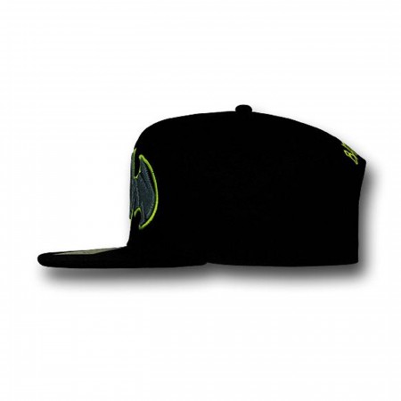 Batman Logo In Symbol Black Snapback Hat