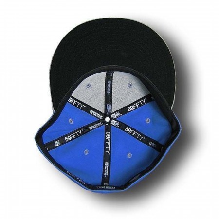 Batman 59Fifty Symbol Gray Blue Flat Bill Hat