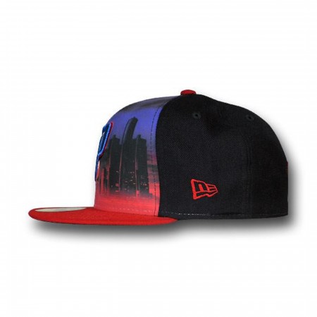 Captain America Detroit Pistons 59Fifty Flat Billed Cap