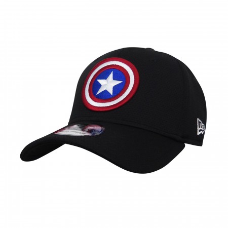 Captain America Shield Black 39Thirty Fitted Hat
