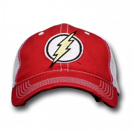 Flash Distressed Felt Symbol Baseball Cap