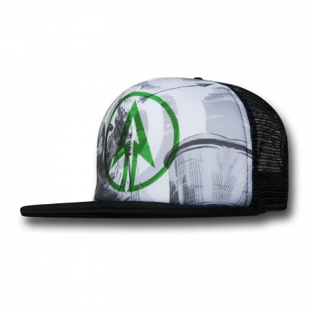 Green Arrow Symbol Trucker Hat