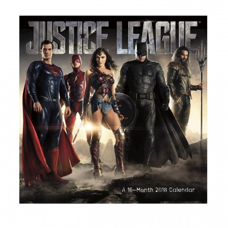 Justice League Movie 16 Month 2018 Calendar