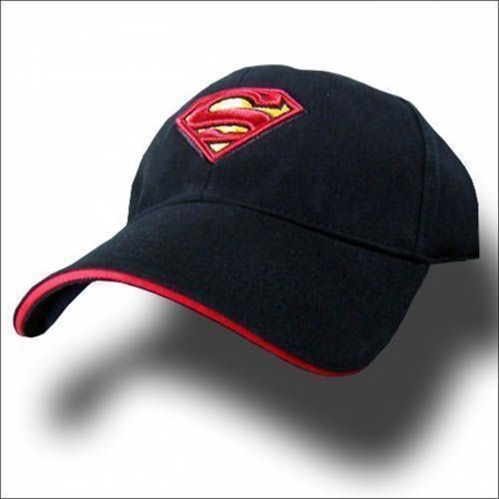 Superman Black Baseball Cap