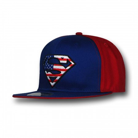 Superman Flag Symbol Adjustable Cap