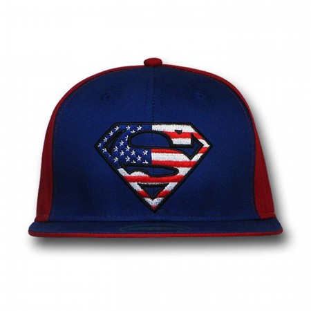 Superman Flag Symbol Adjustable Cap