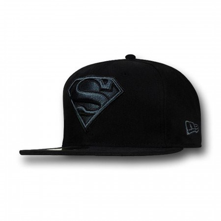 Superman Grey Symbol Black 59Fifty Cap