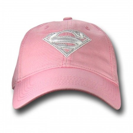 Supergirl White Symbol Pink Baseball Cap