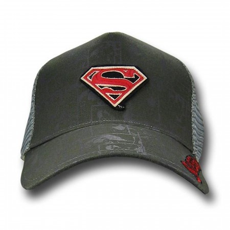 Superman Olive Mesh Baseball Cap