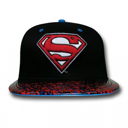 Superman Splatter Print Snapback Cap