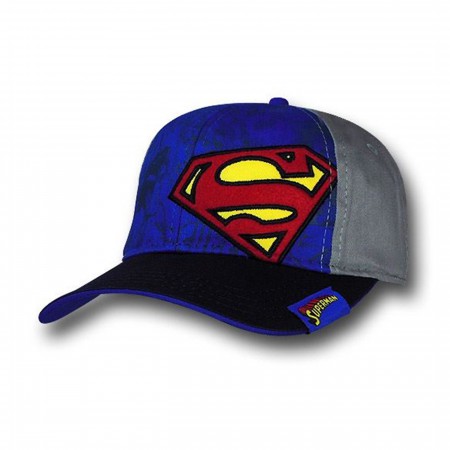 Superman Sublimated Action and Symbol Adjustable Youth Cap