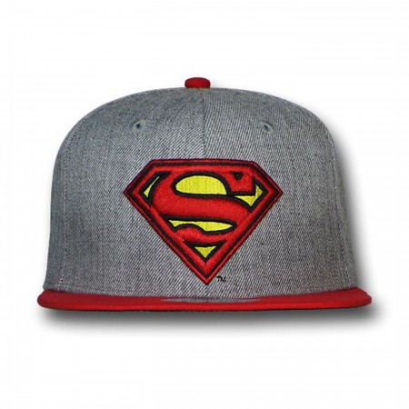 Superman Symbol Heather Grey Adjustable Cap