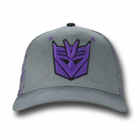 Transformers Decepticon Symbol Gray Baseball Cap