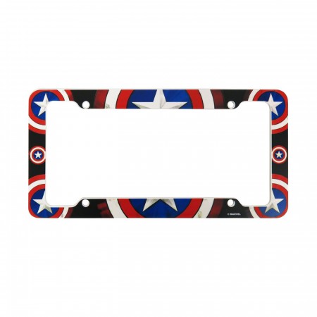 Captain America Shields License Plate Frame