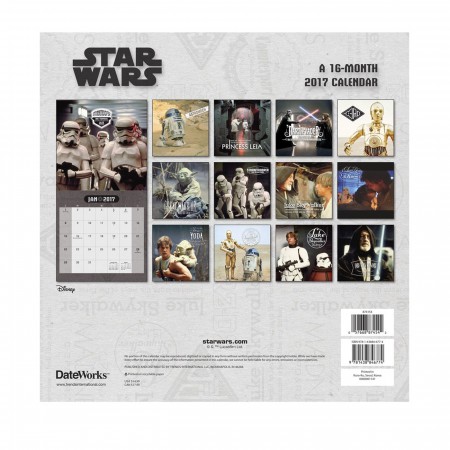 Star Wars Saga 2017 Wall Calendar