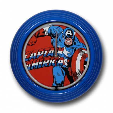 Captain America Running Neon Wall Clock