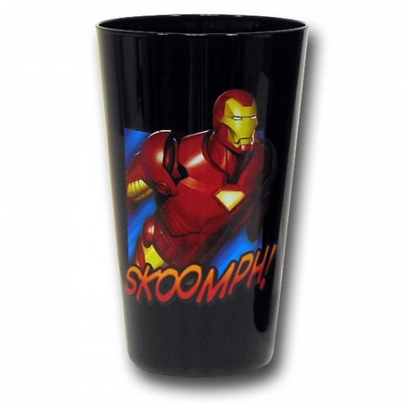 Marvel Heroes Actions and Words Black Cooler Glass Set