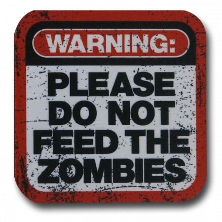 Zombies Do Not Feed 4-Piece Coaster Set
