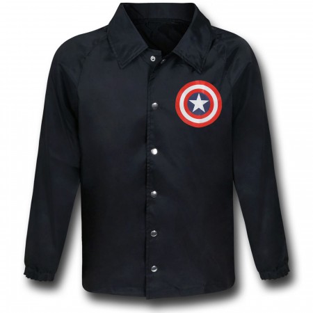 Captain America Shield Black Windbreaker
