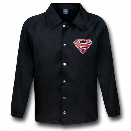 Superman Symbol Black Windbreaker