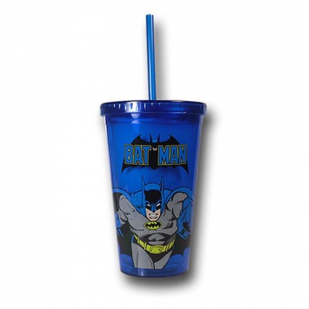 Batman Blue Image Acrylic Cold Cup w/Lid