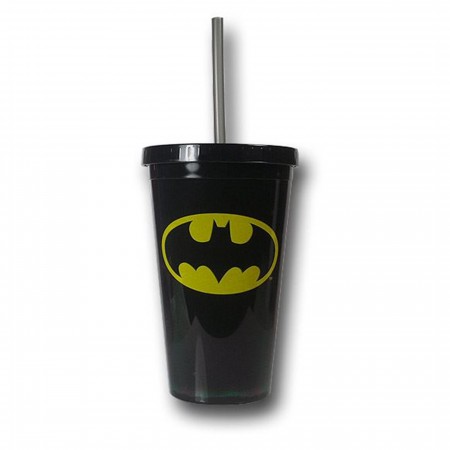 Batman Symbol Black 18oz Acrylic Cold Cup