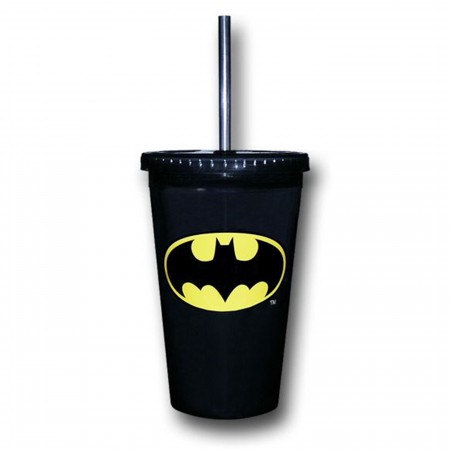 Batman Symbol Semi-Clear Acrylic Cold Cup
