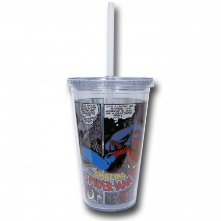 Spiderman Comic Strip 16oz Acrylic Cold Cup