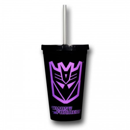 Transformers Decepticon Acrylic Cold Cup w/Lid