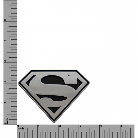 Superman Chrome and Black Symbol Car Emblem