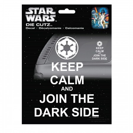Star Wars Keep Calm Dark Side Decal