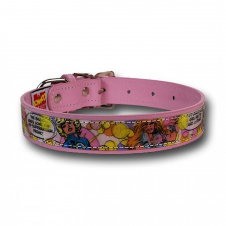 Marvel Heroines Pink Dog Collar/Leash