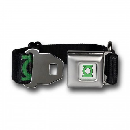 Green Lantern Symbols Black Dog Collar