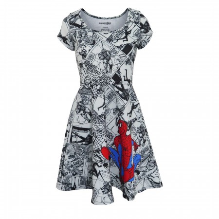 Spider-Man Comic Pop Sublimated Women's Dress