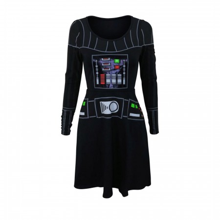 Star Wars Darth Vader Long Sleeve Women's Skater Dress