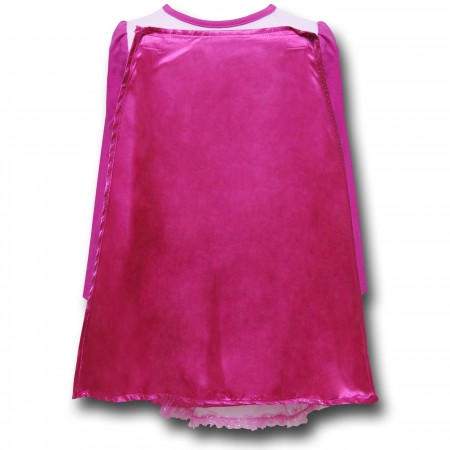 Batgirl Pink Caped Girls Dress