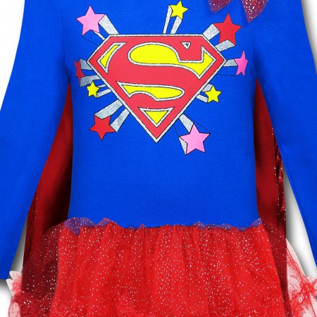 Supergirl Caped Girls Dress