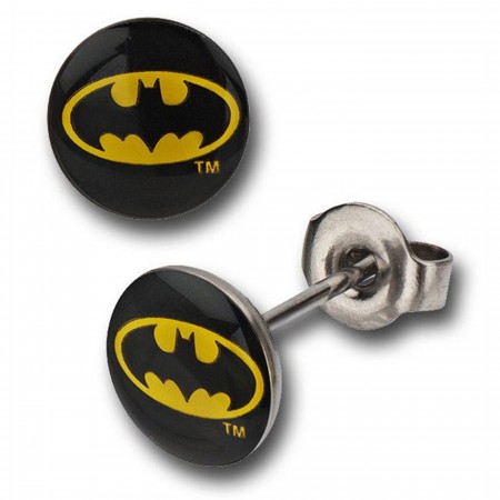 Batman Symbol 316L Surgical Steel Stud Earrings