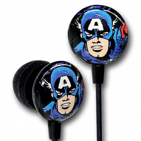 Captain America Retro Image Noise Isolating Earphones