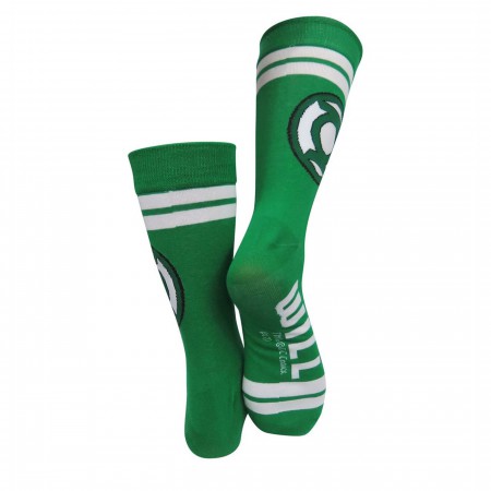 Green Lantern Symbol Green Socks