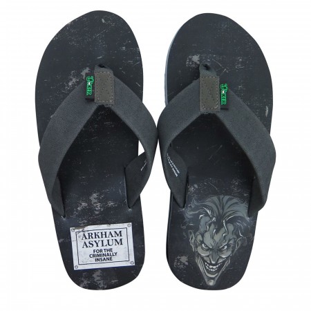 Joker Arkham Asylum Men's Flip Flops