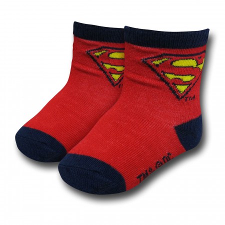 Superman Whap and Symbols Infant 6 Pack Socks