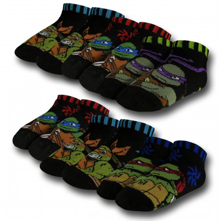 TMNT Kids Black Socks 6-Pack
