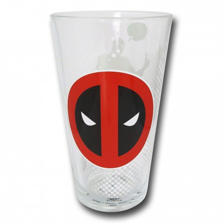 Deadpool Image and Symbols Pint Glass Set of 4
