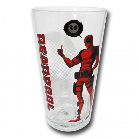 Deadpool Image and Symbols Pint Glass Set of 4