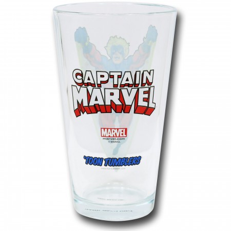 Captain Marvel Clear Pint Glass