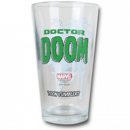 Doctor  Doom Clear Pint Glass