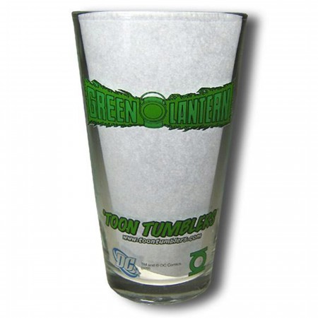 Green Lantern and Symbol Clear Pint Glass