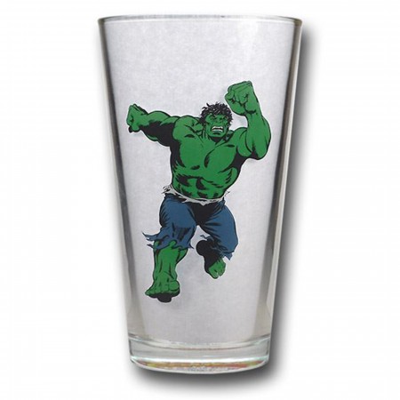 Hulk Leaping Pint Glass