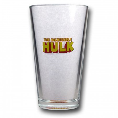 Hulk Punching Pint Glass